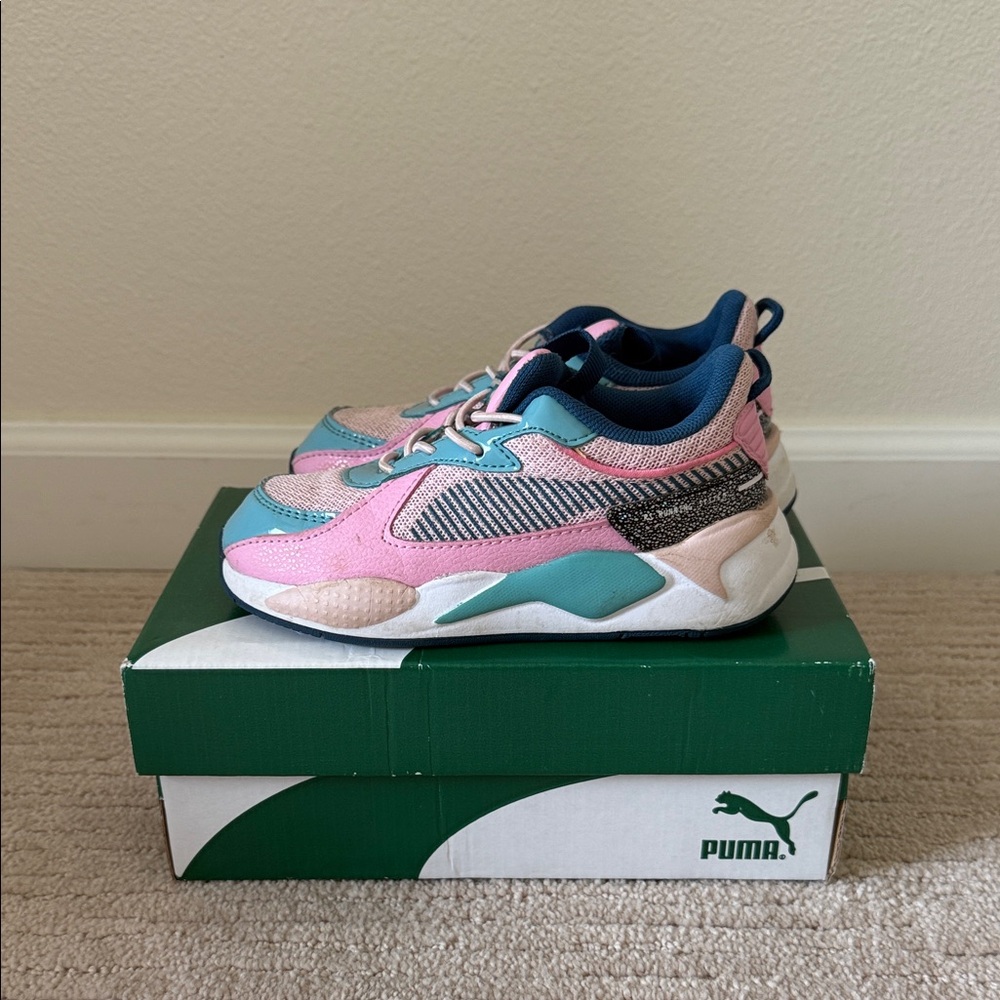 PUMA Kids' Pink and Blue Sneakers